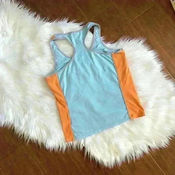 Y2K Athleticworks Workout Sports Bra Light Orange and Blue Women' s Large - Picture 4 of 5